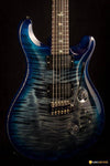 PRS Custom 24 Wood Library Charcoal Blueburst #236174 2017 - MusicStreet