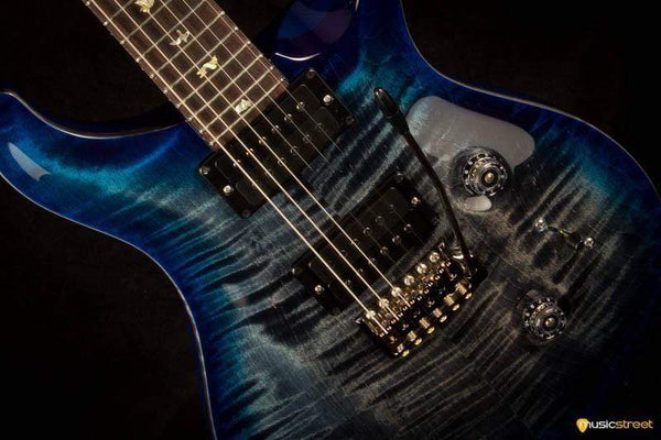 PRS Custom 24 Wood Library Charcoal Blueburst #236174 2017 - MusicStreet