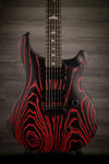 PRS SE Custom 24 Swamp Ash Sand Blasted Fire Red - MusicStreet