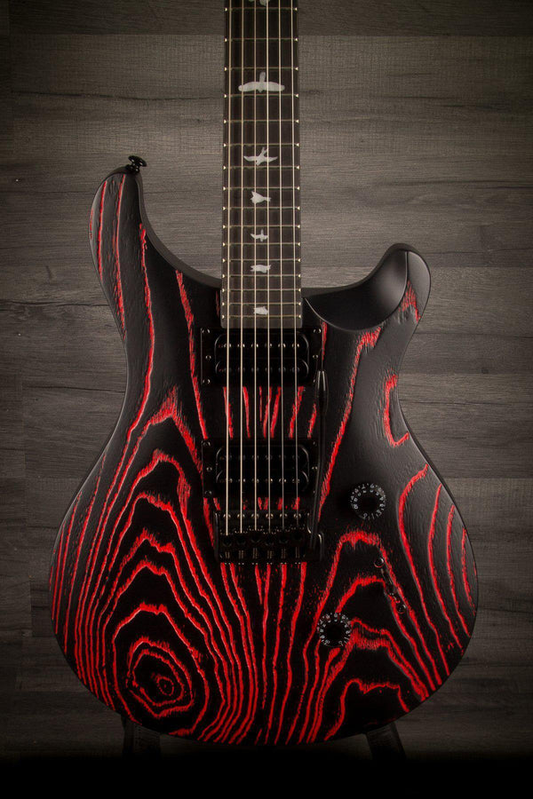 PRS SE Custom 24 Swamp Ash Sand Blasted Fire Red - MusicStreet