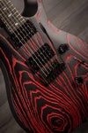 PRS SE Custom 24 Swamp Ash Sand Blasted Fire Red - MusicStreet