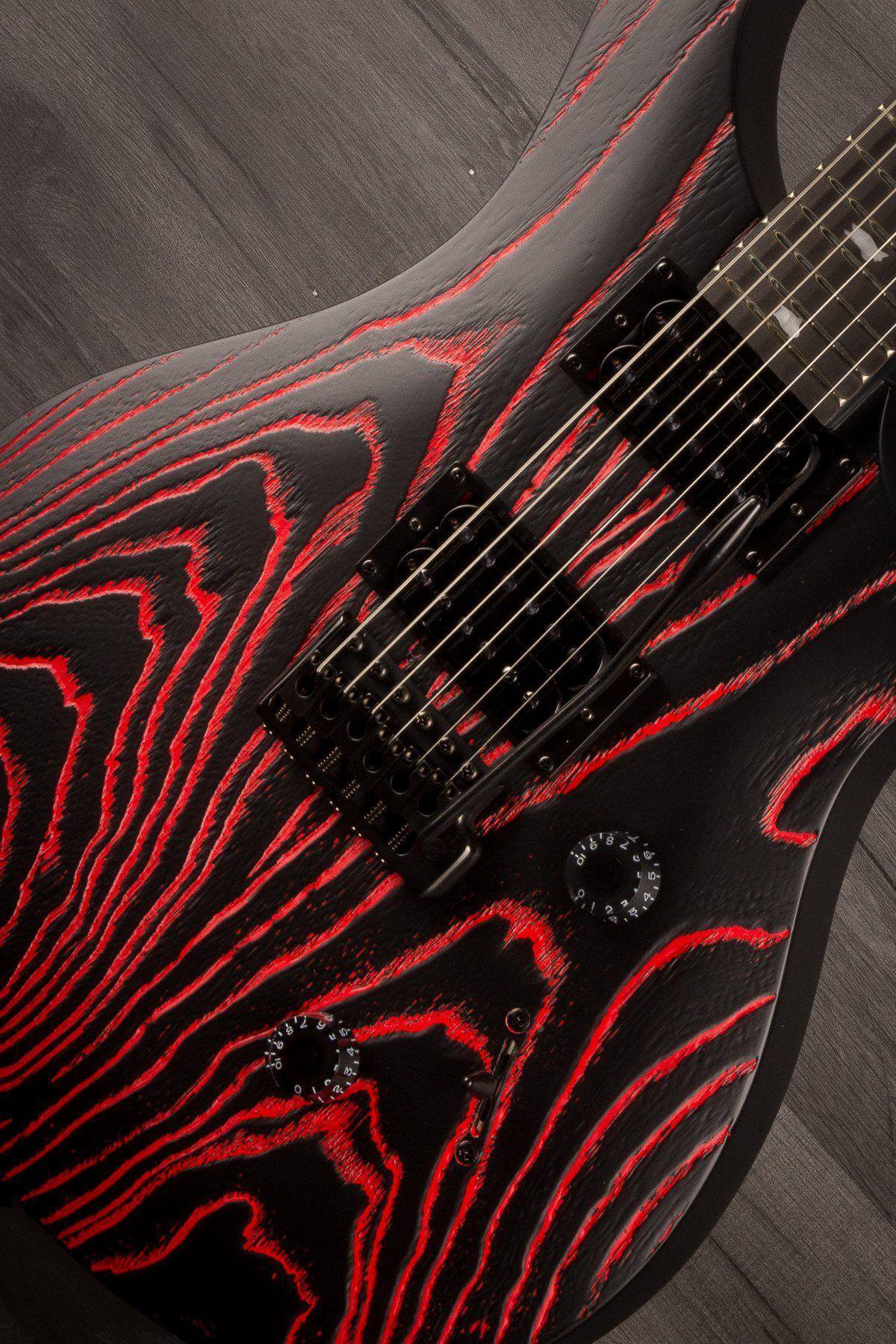 PRS SE Custom 24 Swamp Ash Sand Blasted Fire Red - MusicStreet