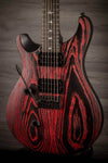 PRS SE Custom 24 Swamp Ash Sand Blasted Fire Red LEFT HAND - MusicStreet