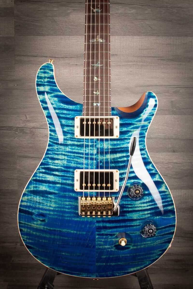 PRS Wood Library Custom 22 River Blue Flame top - solid Rosewood neck