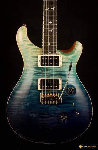 USED - PRS Custom 24 30Th Anniversary Wood Library, Blue Fade Satin S#221406 - MusicStreet