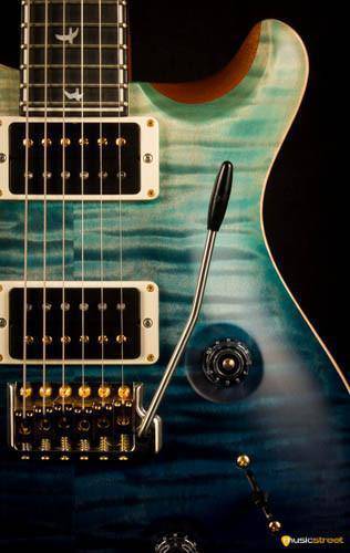USED - PRS Custom 24 30Th Anniversary Wood Library, Blue Fade Satin S#221406 - MusicStreet
