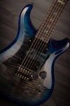 USED - PRS Custom 24 Wood Library Charcoal Blueburst S#236691 - MusicStreet