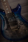 USED - PRS Custom 24 Wood Library Charcoal Blueburst S#236691 - MusicStreet