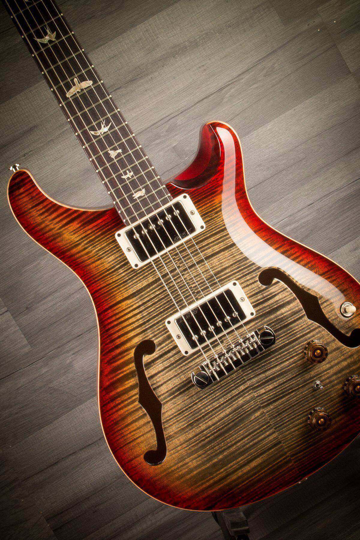 USED - PRS Hollowbody II Piezo - Burnt Maple Leaf