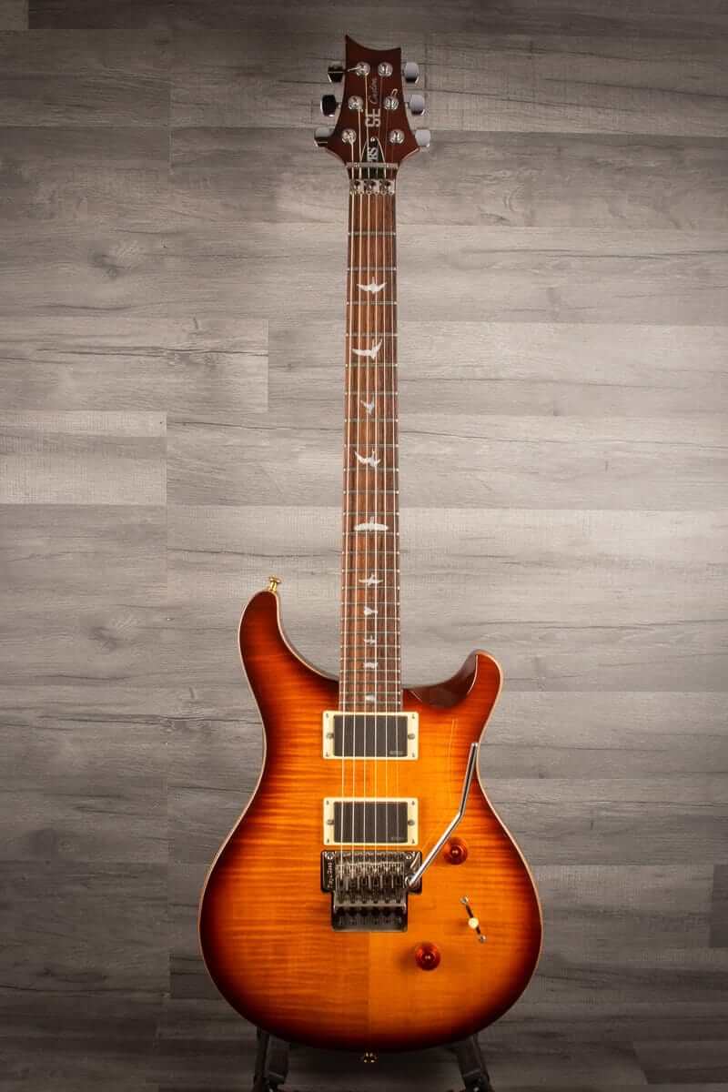 USED - PRS Se Custom 24 Floyd w/ EMG pickups(Tobacco sunburst)