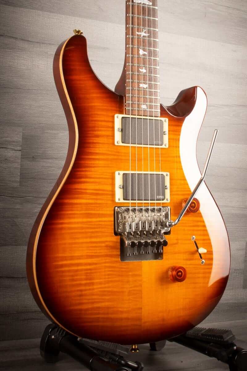 USED - PRS Se Custom 24 Floyd w/ EMG pickups(Tobacco sunburst)