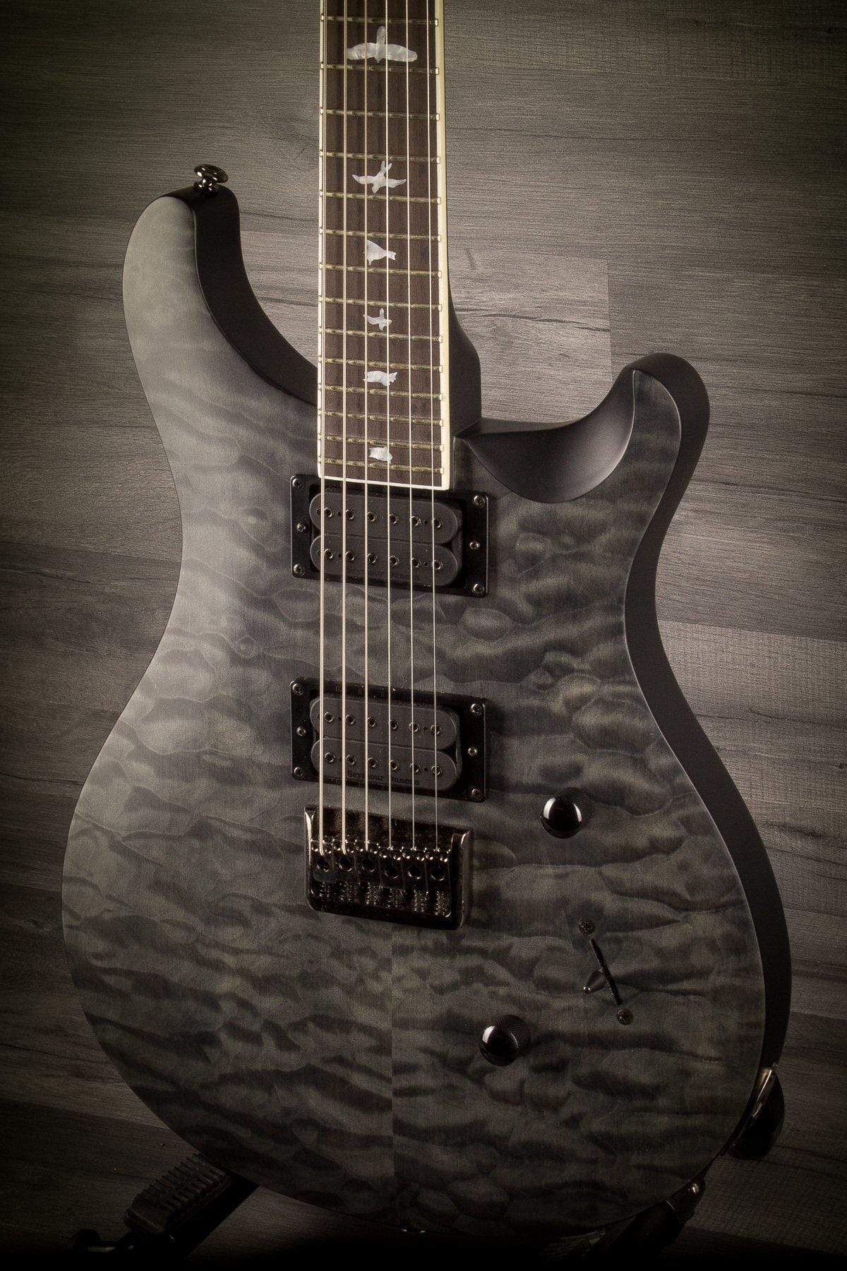 USED - PRS SE Stealth Mark Holcomb Satin Quilt Ltd - GREY BLACK