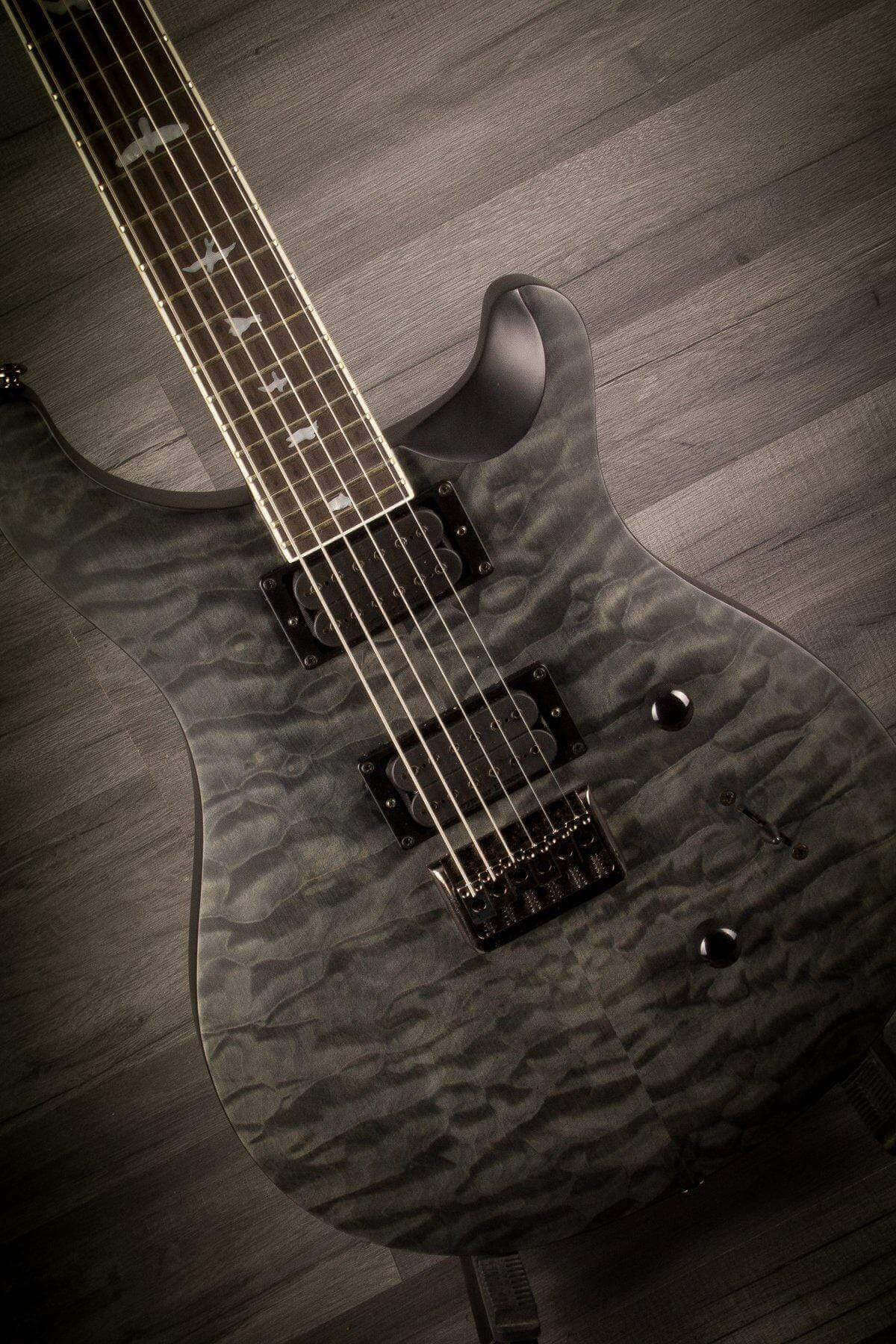 USED - PRS SE Stealth Mark Holcomb Satin Quilt Ltd - GREY BLACK