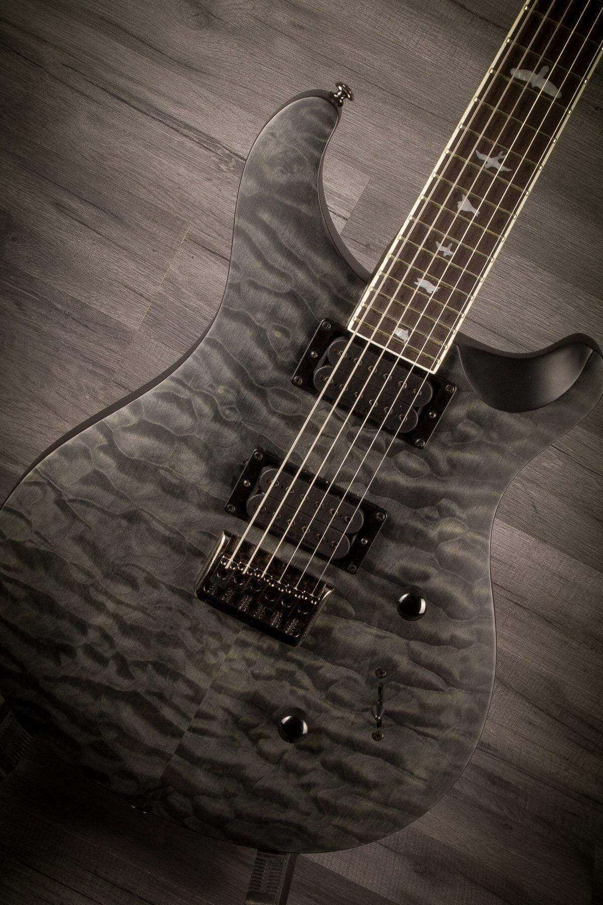 USED - PRS SE Stealth Mark Holcomb Satin Quilt Ltd - GREY BLACK