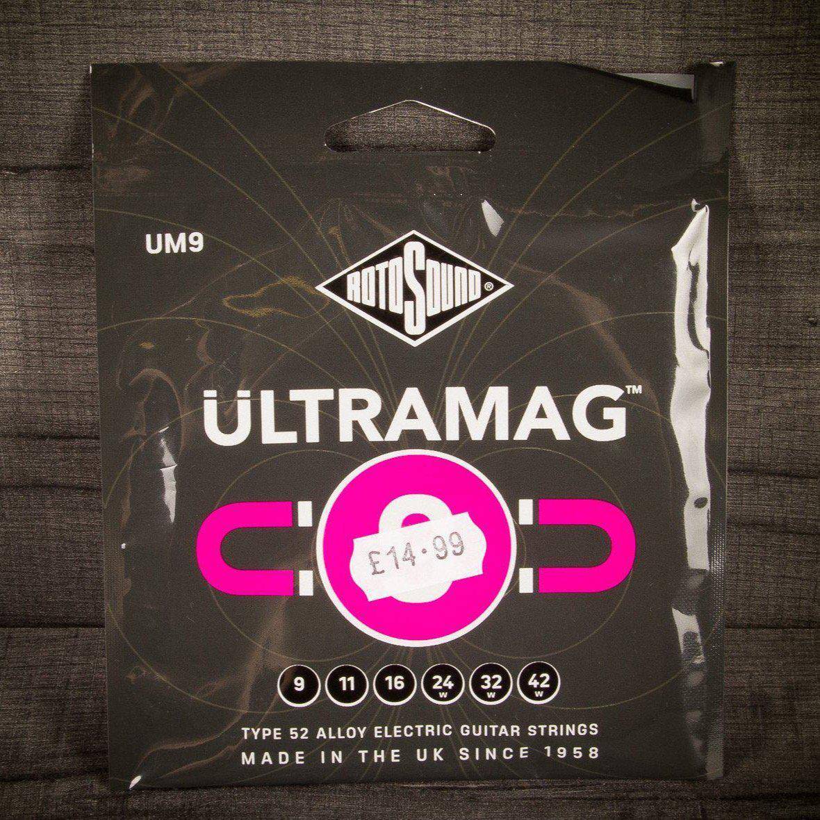 Rotosound UM9 Ultramag Alloy Electric Guitar Strings 9-42 - MusicStreet