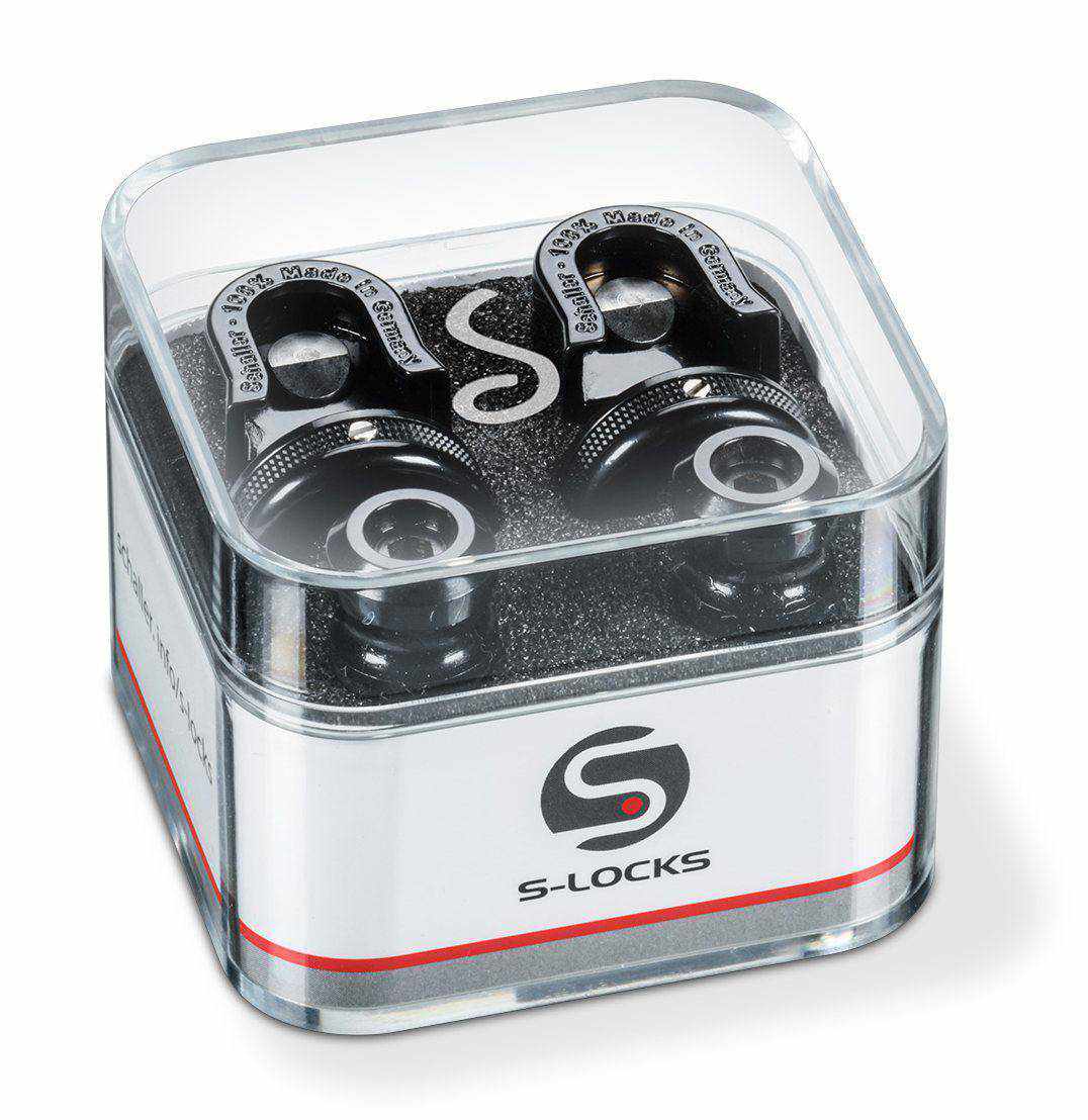 Schaller Strap Locks Guitar S-Lock Pair - Black