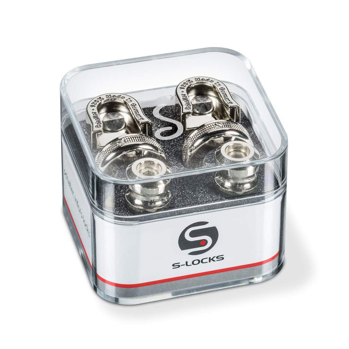 Schaller Strap Locks Guitar S-Lock Pair - Nickel Plate