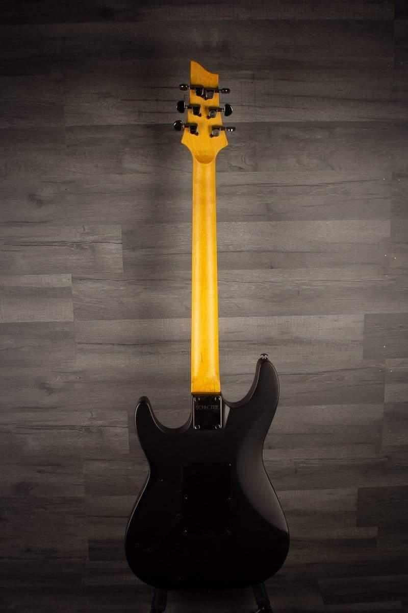 USED - Schecter Demon 6 FR - Aged Black Satin, inc Schecter hard case