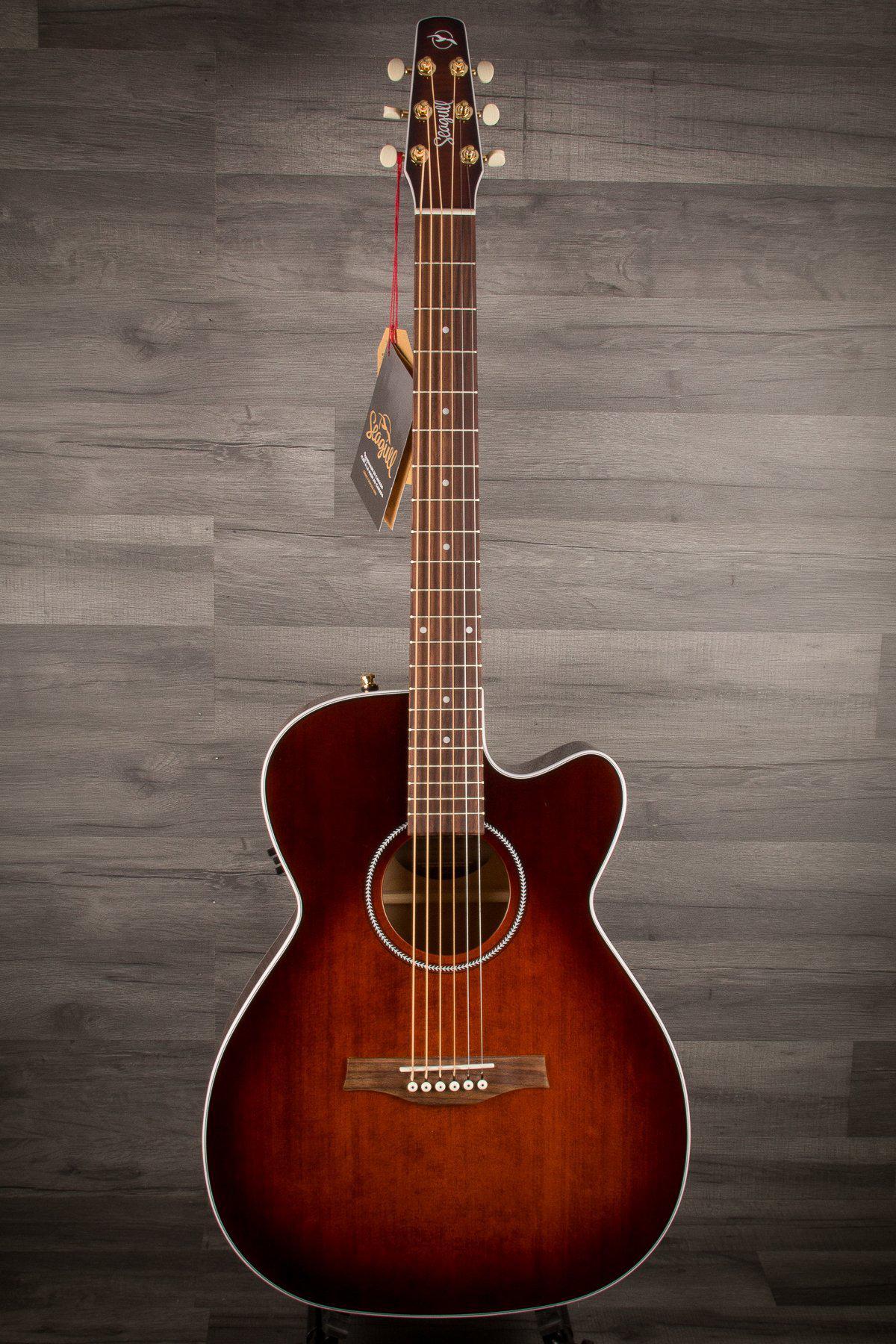 Seagull Acoustic Guitar Seagull Performer CW Concert Q1T Electro Acoustic - Burnt Umber