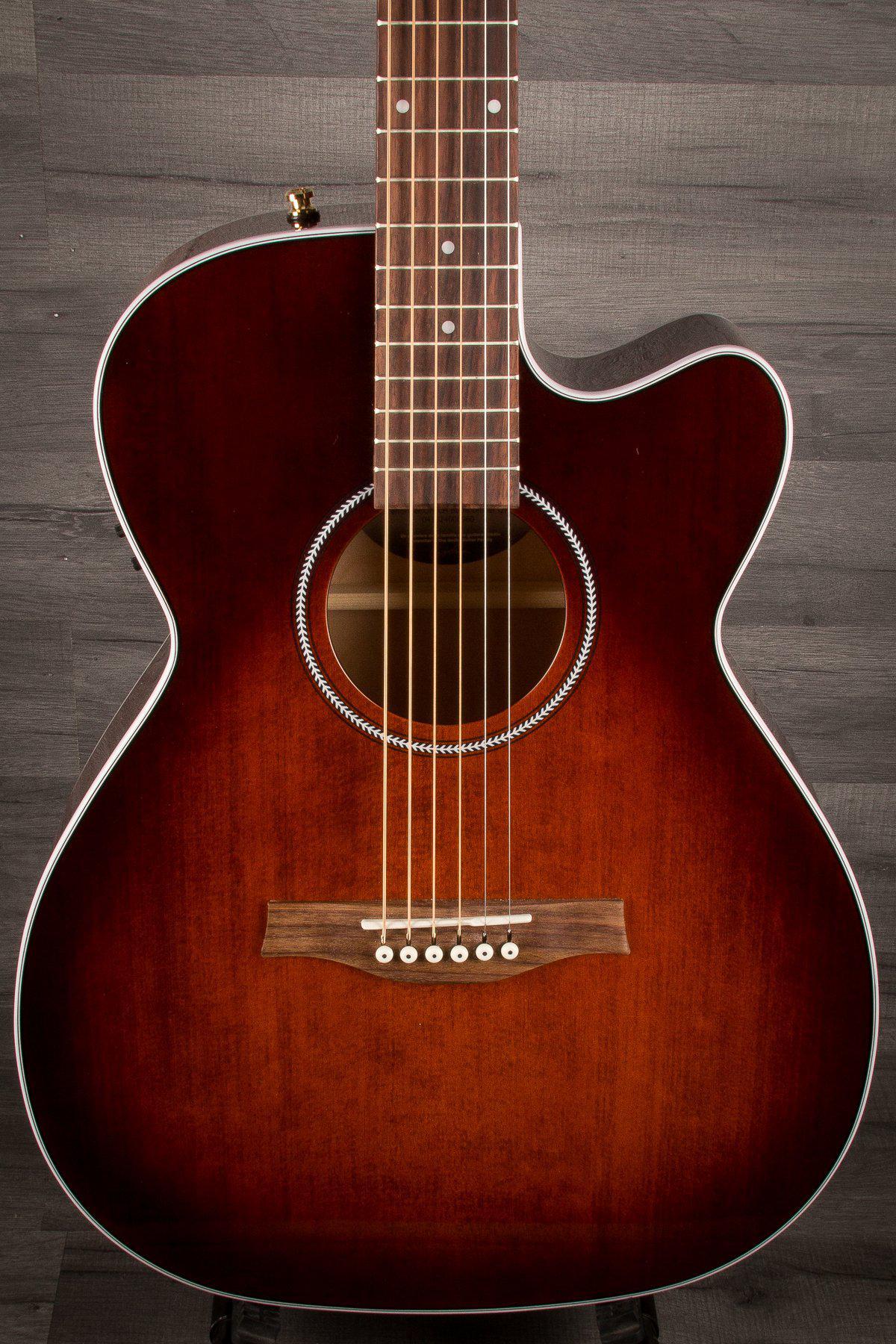 Seagull Acoustic Guitar Seagull Performer CW Concert Q1T Electro Acoustic - Burnt Umber