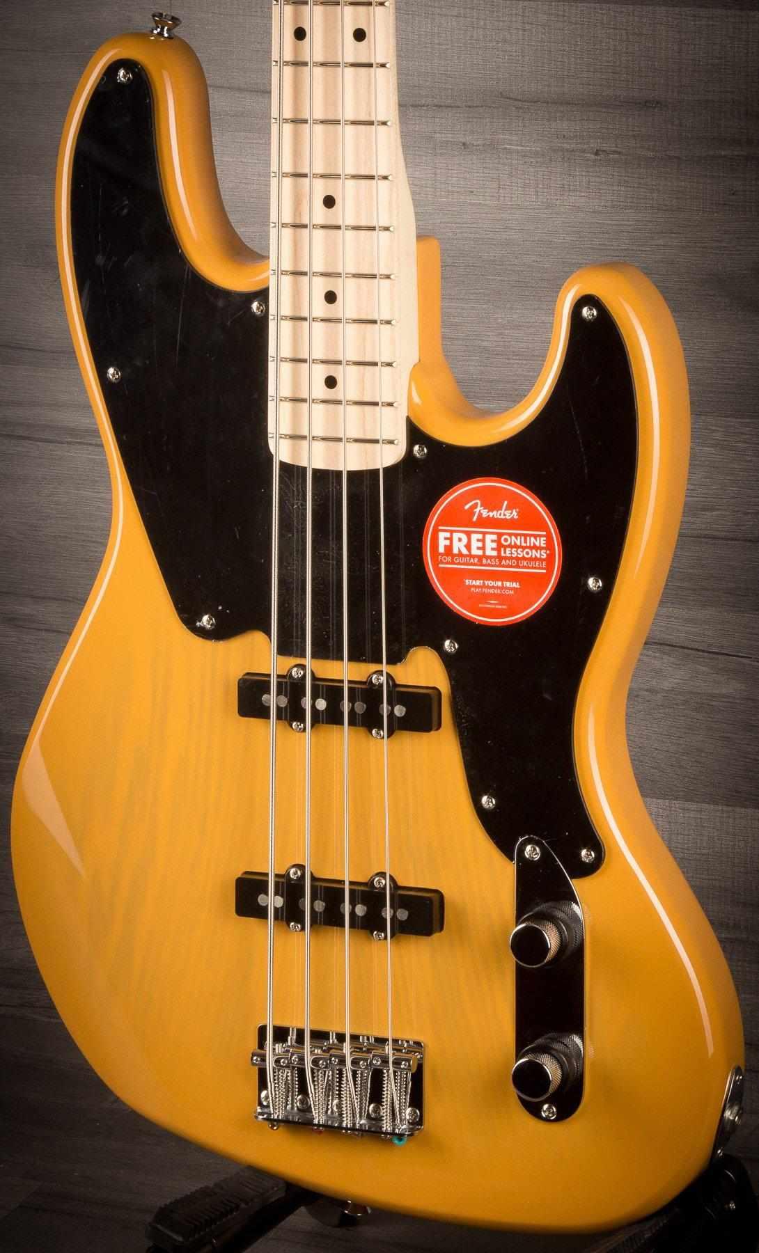 Squier Paranormal J Bass '54 Bass Guitar, Maple - Butterscotch Blonde
