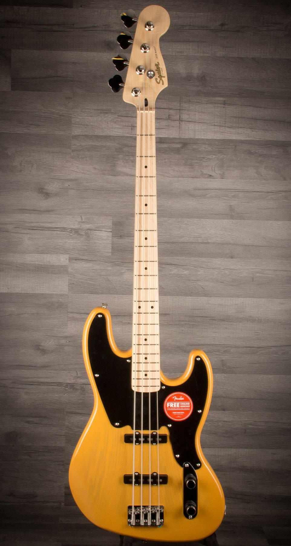 Squier Paranormal J Bass '54 Bass Guitar, Maple - Butterscotch Blonde