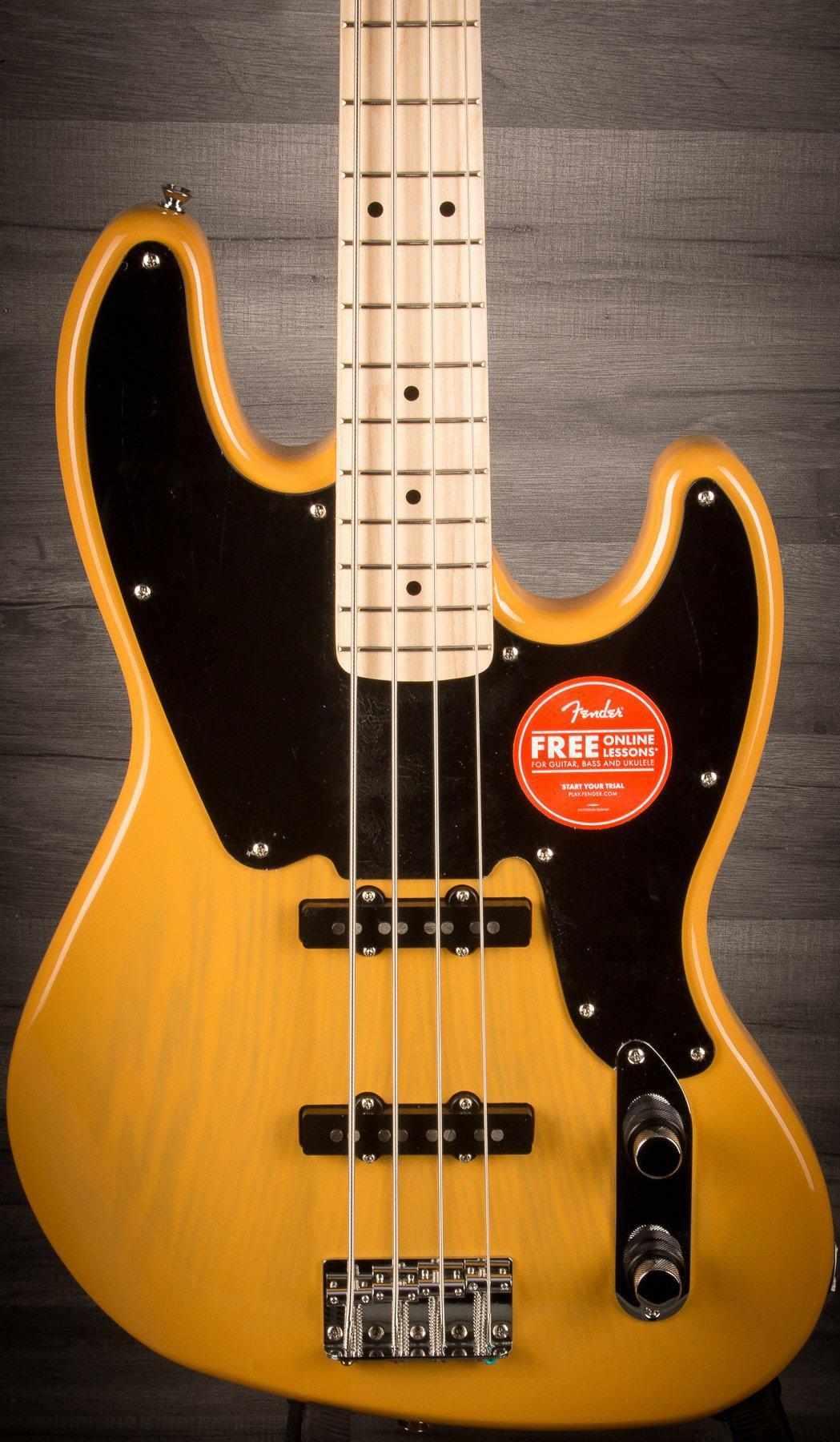 Squier Paranormal J Bass '54 Bass Guitar, Maple - Butterscotch Blonde