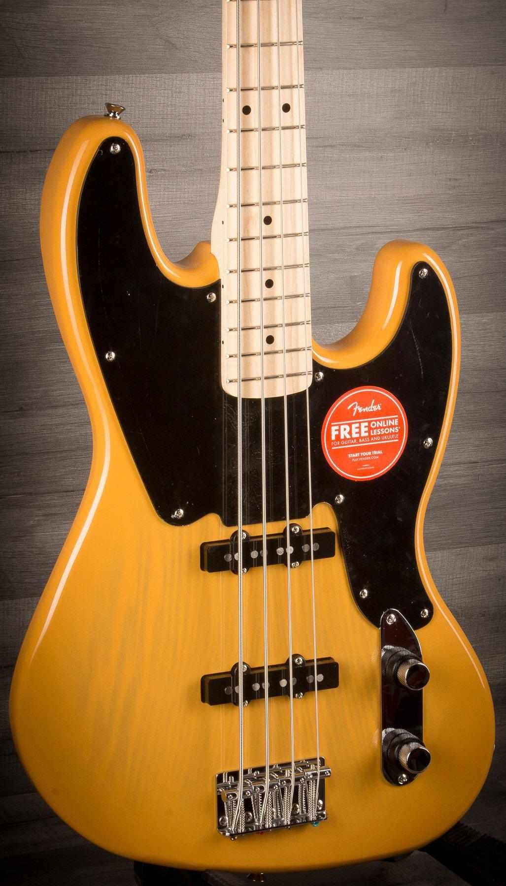 Squier Paranormal J Bass '54 Bass Guitar, Maple - Butterscotch Blonde