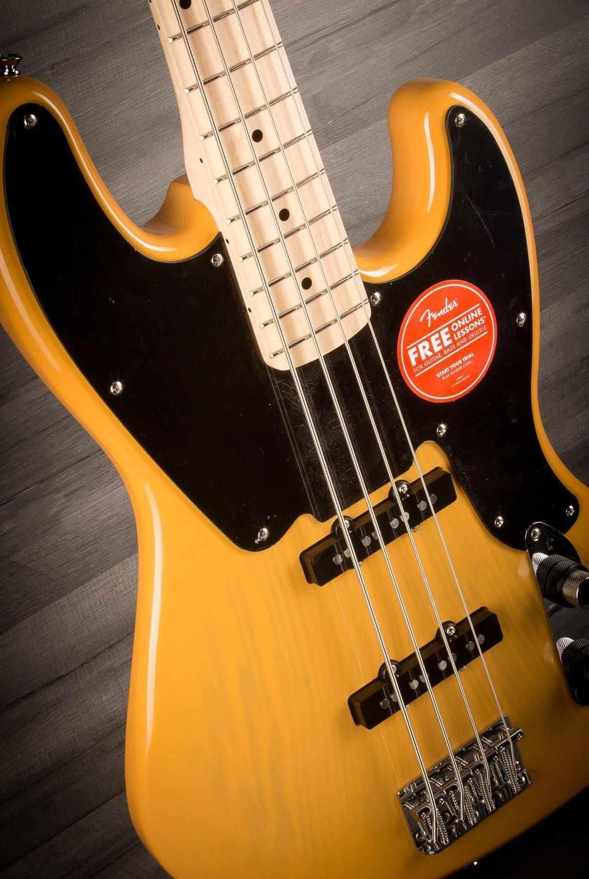 Squier Paranormal J Bass '54 Bass Guitar, Maple - Butterscotch Blonde