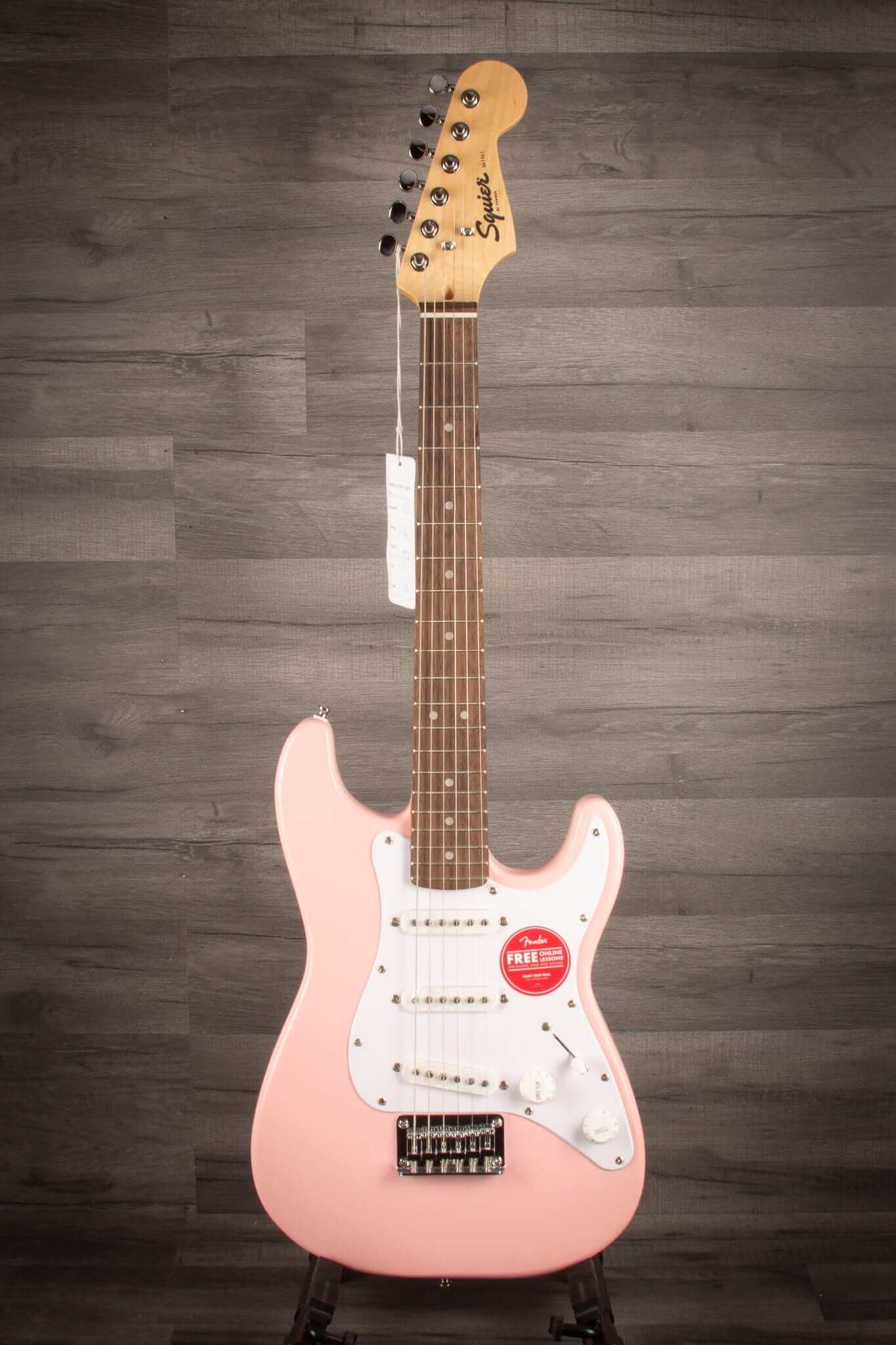 Fender Squier Stratocaster Mini Electric Guitar - Shell Pink