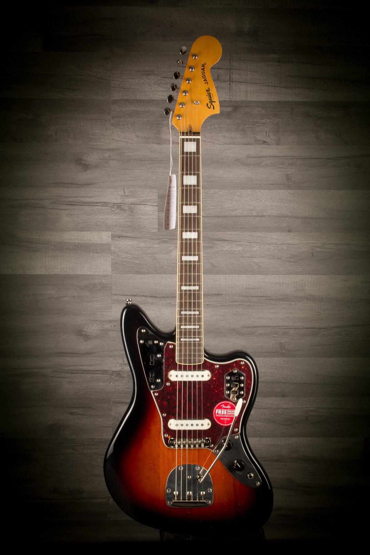 Squier Classic Vibe '70s Jaguar Electric Guitar - 3-Tone Sunburst