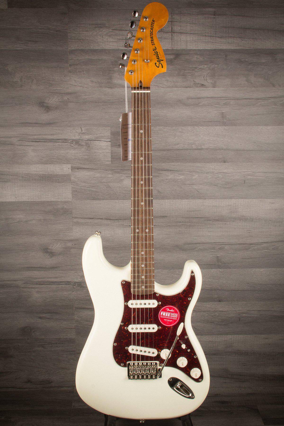 Squier Classic Vibe '70s Stratocaster Electric Guitar, Laurel Fingerboard - Olympic White