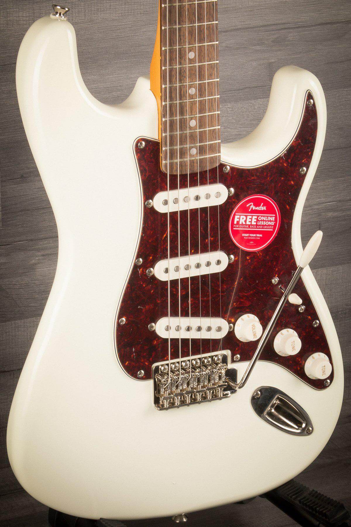 Squier Classic Vibe '70s Stratocaster Electric Guitar, Laurel Fingerboard - Olympic White