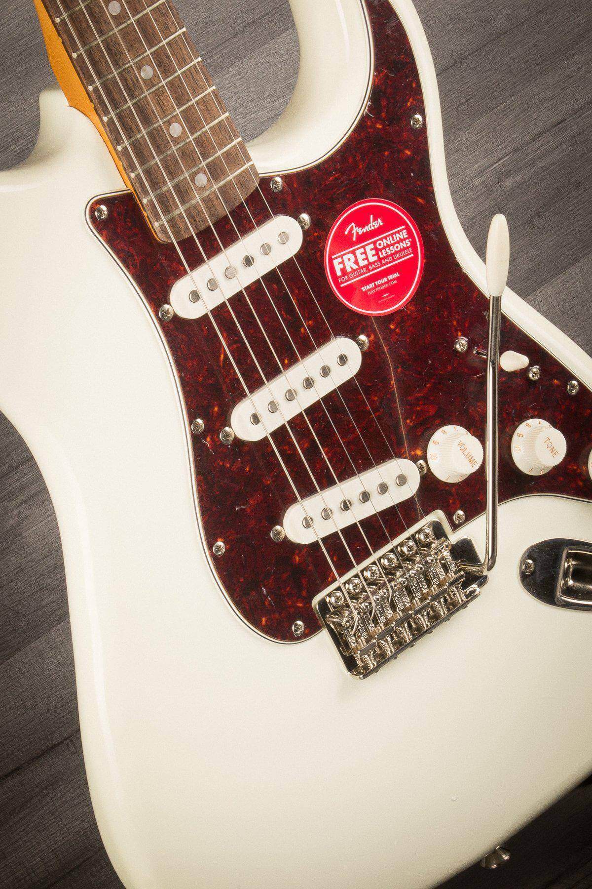 Squier Classic Vibe '70s Stratocaster Electric Guitar, Laurel Fingerboard - Olympic White