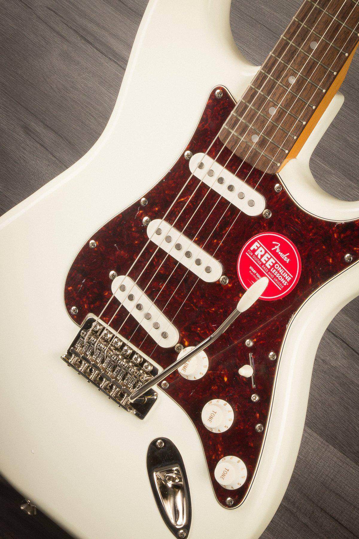 Squier Classic Vibe '70s Stratocaster Electric Guitar, Laurel Fingerboard - Olympic White