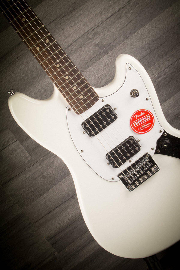 Squier FSR Bullet Mustang - HH - Il - Olympic White - MusicStreet