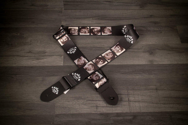 The Beatles Accessories The Cavern Club 2" Wide Poly Guitar Strap With Beatles Faces