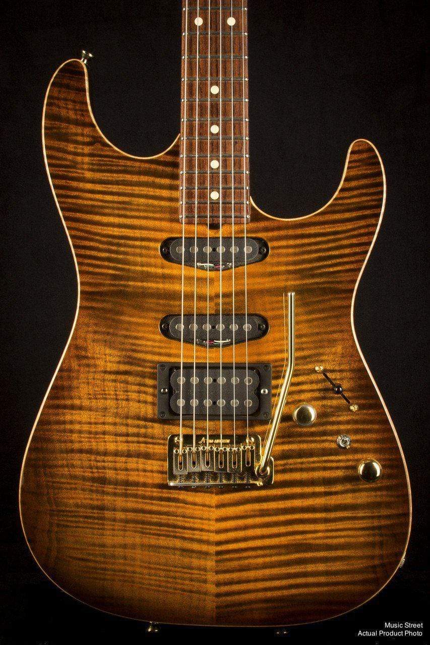 USED - Tom Anderson 2001 Hollow Drop Top Tiger'S Eye Burst