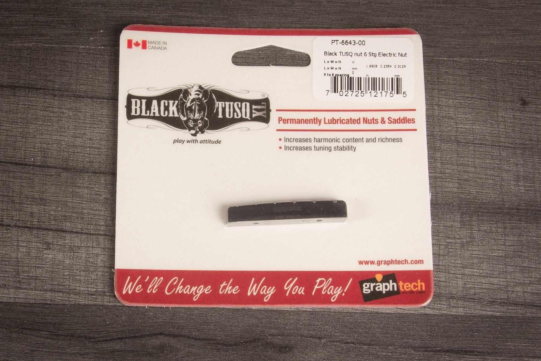 Graph Tech Black TUSQ XL PT-6643-00 Electric Guitar Nut 6 Strings