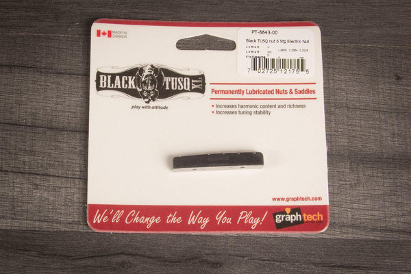 Tusq Accessories Graph Tech Black TUSQ XL PT-6643-00 Electric Guitar Nut 6 Strings