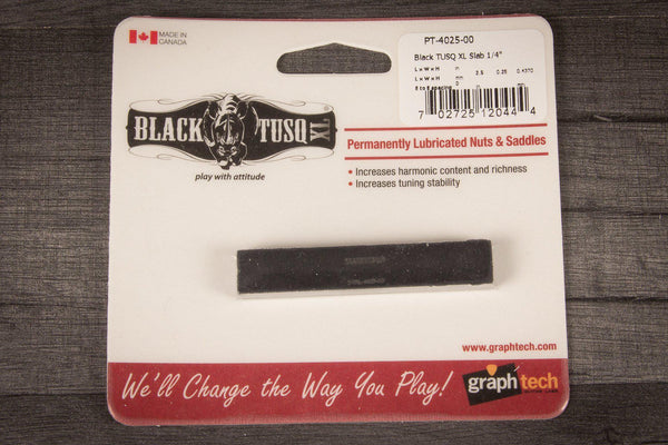 Tusq Accessories Graph Tech TUSQ XL 1/4" Nut Blank Slab (Black)
