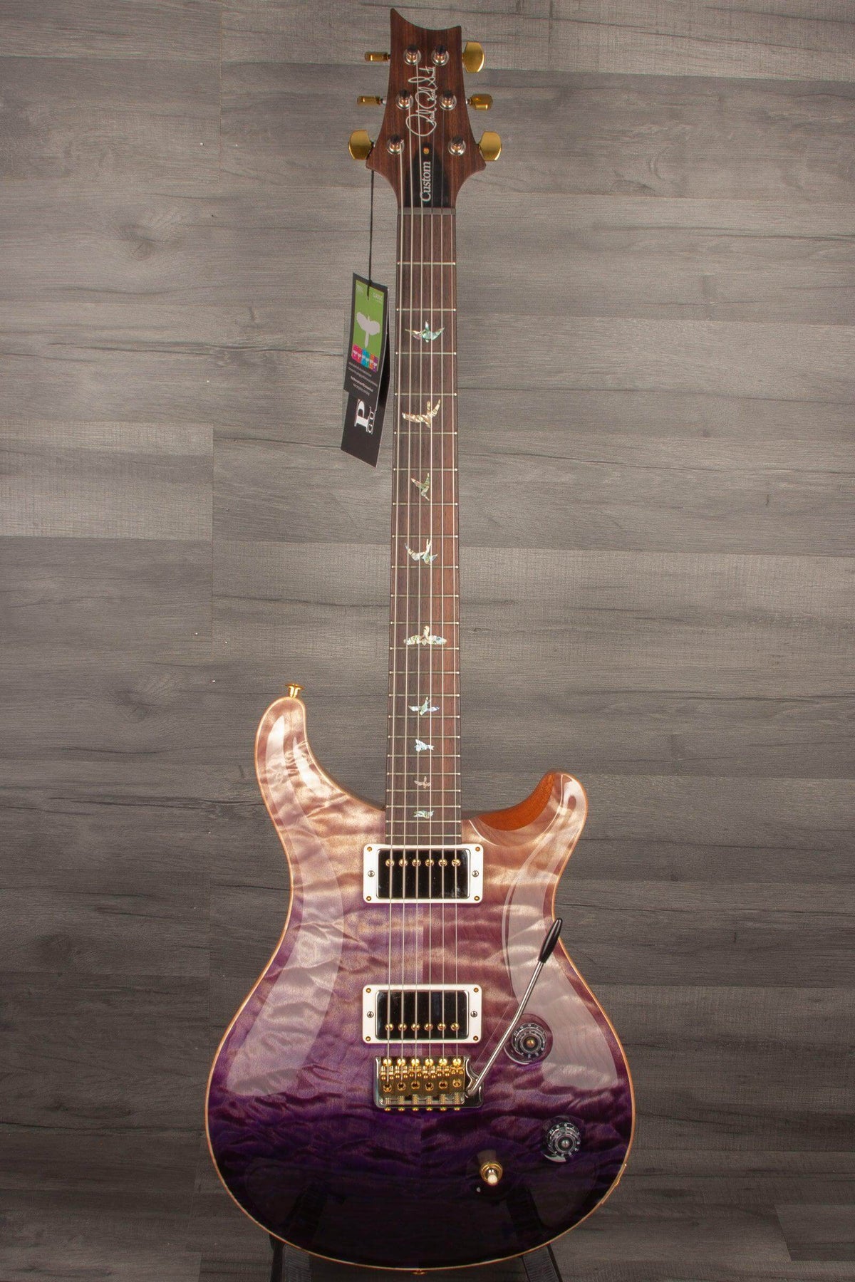 PRS Wood Library Custom 22 Purple Fade Quilt top - solid Rosewood neck
