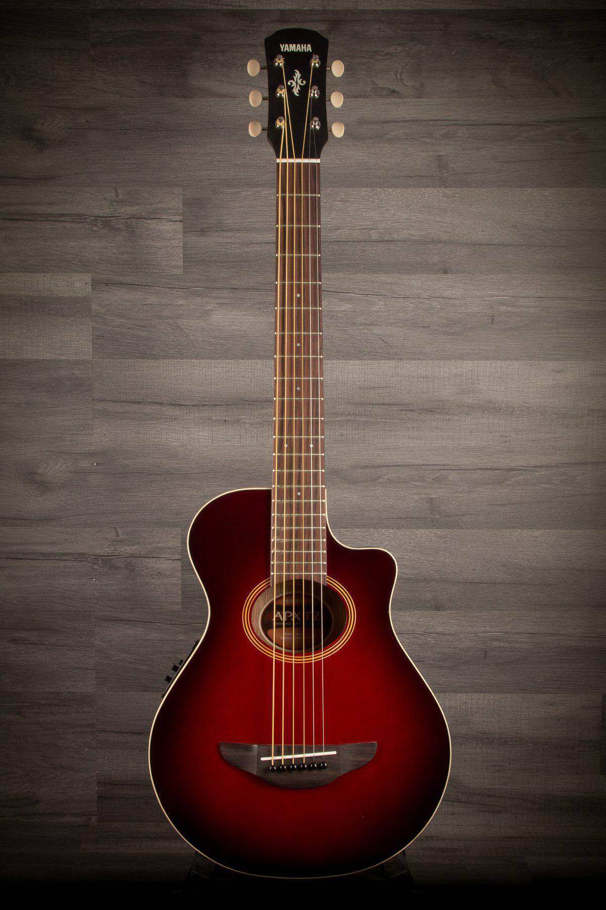 Yamaha APXT2 Dark Red Burst Travel Guitar - MusicStreet