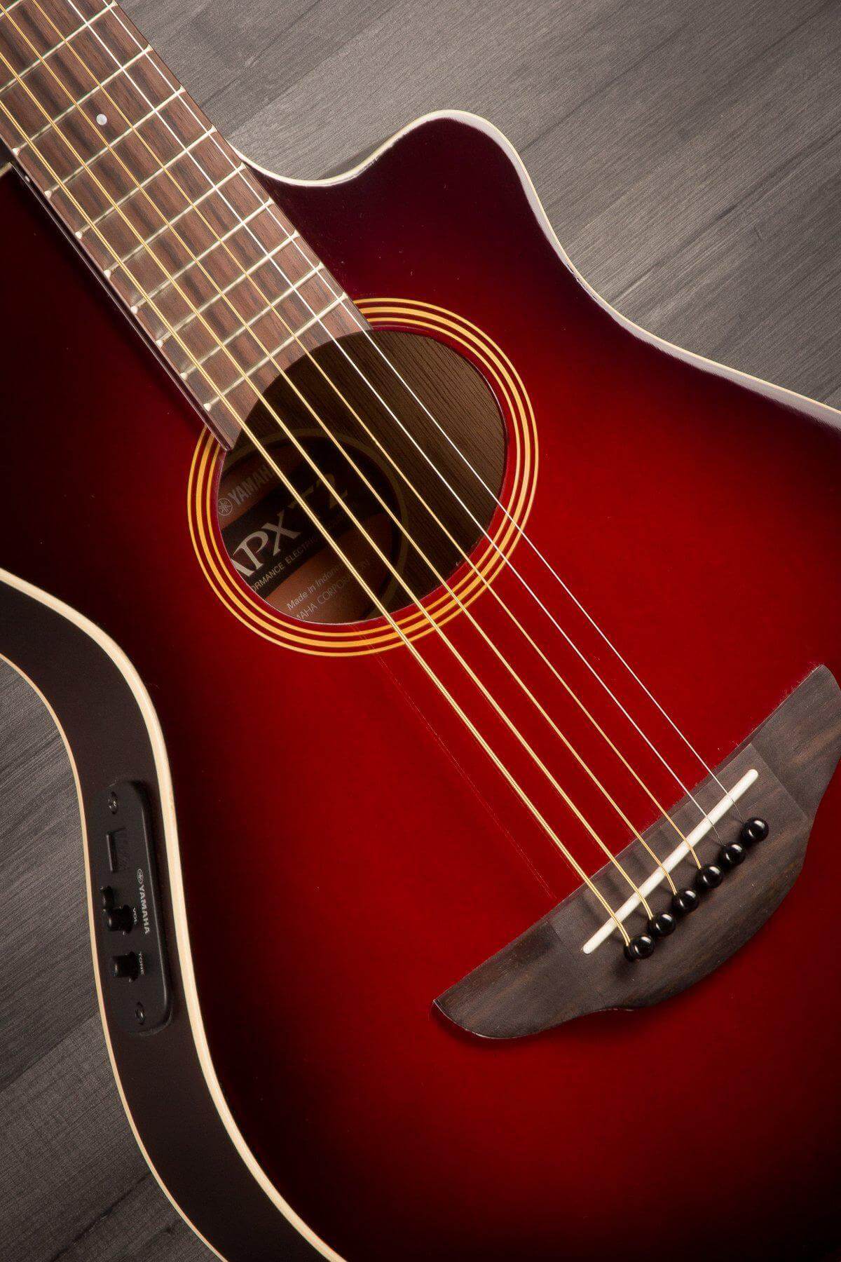 Yamaha Acoustic Guitar Yamaha APXT2 Dark Red Burst Travel Guitar