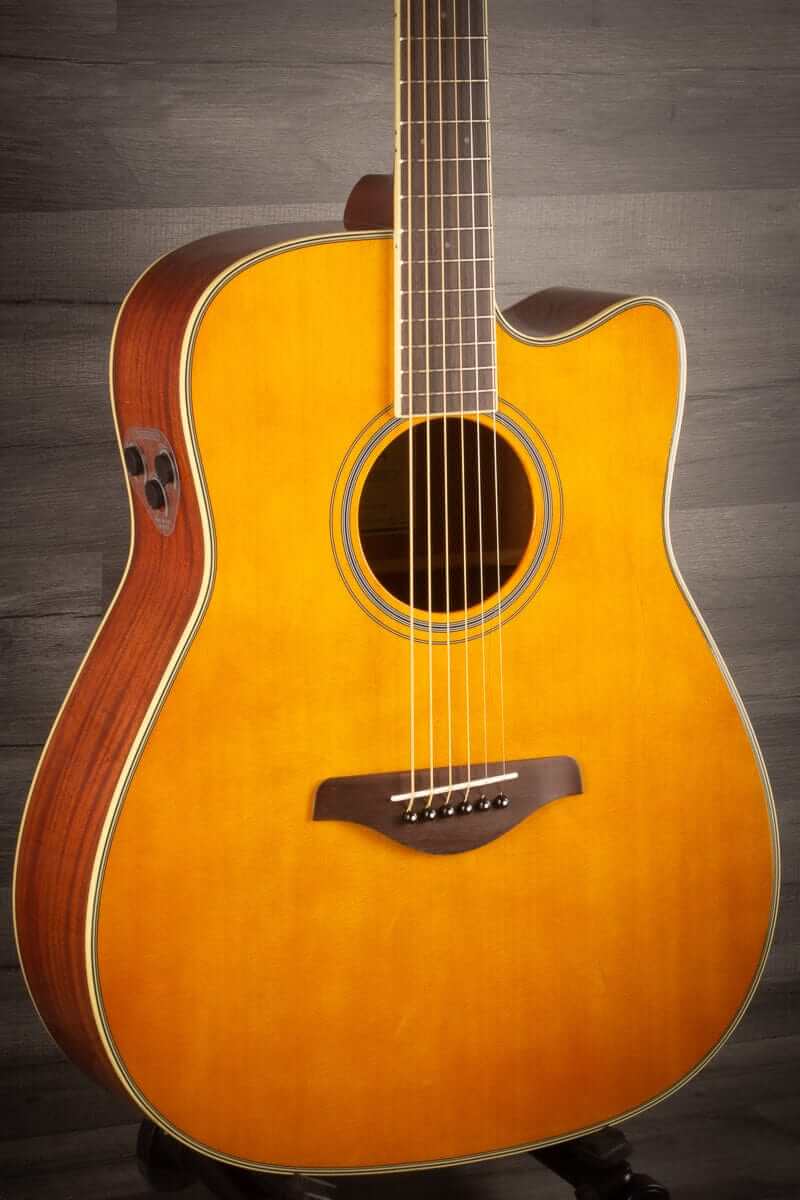 Yamaha FGC-TA TransAcoustic Electro Acoustic Cutaway, Vintage Tint