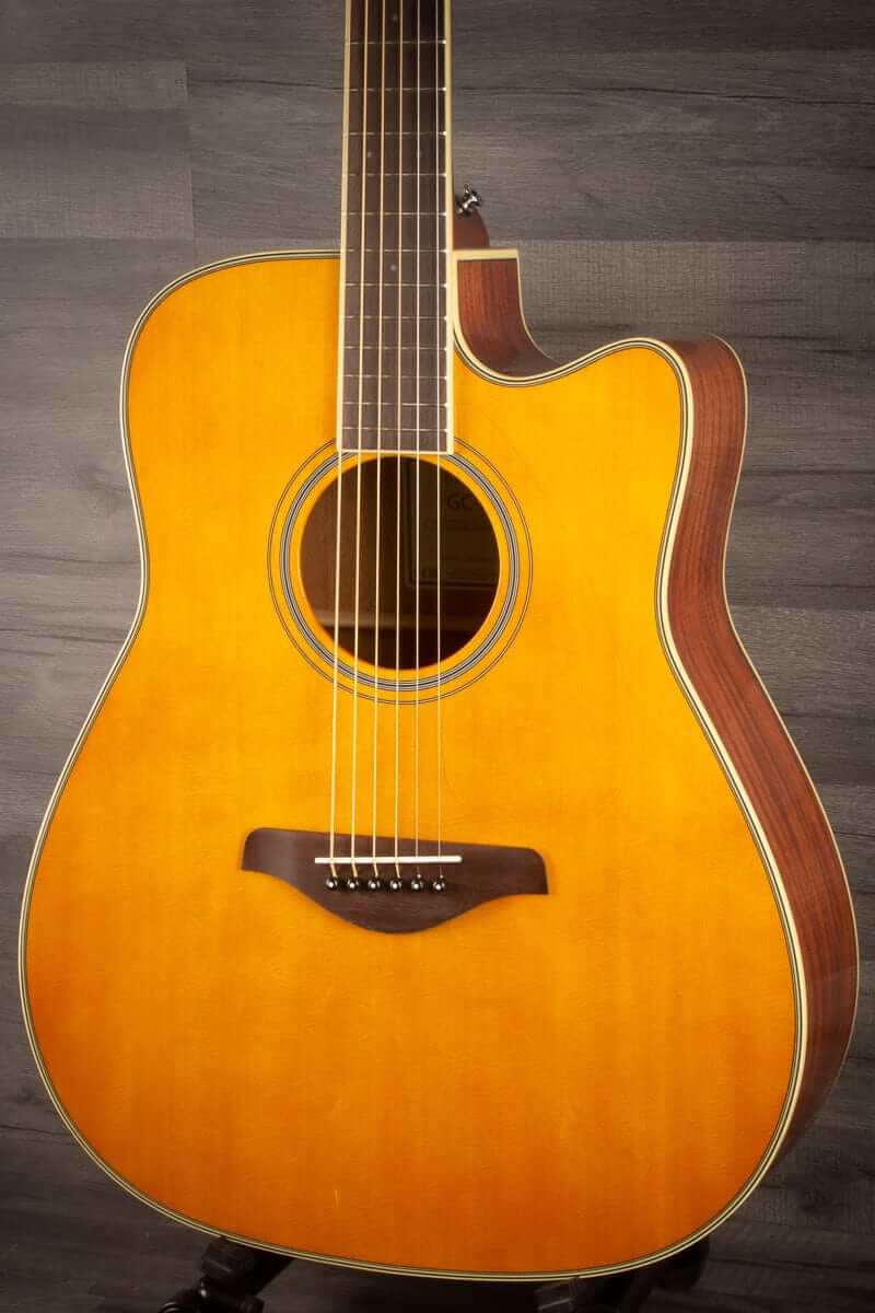 Yamaha FGC-TA TransAcoustic Electro Acoustic Cutaway, Vintage Tint