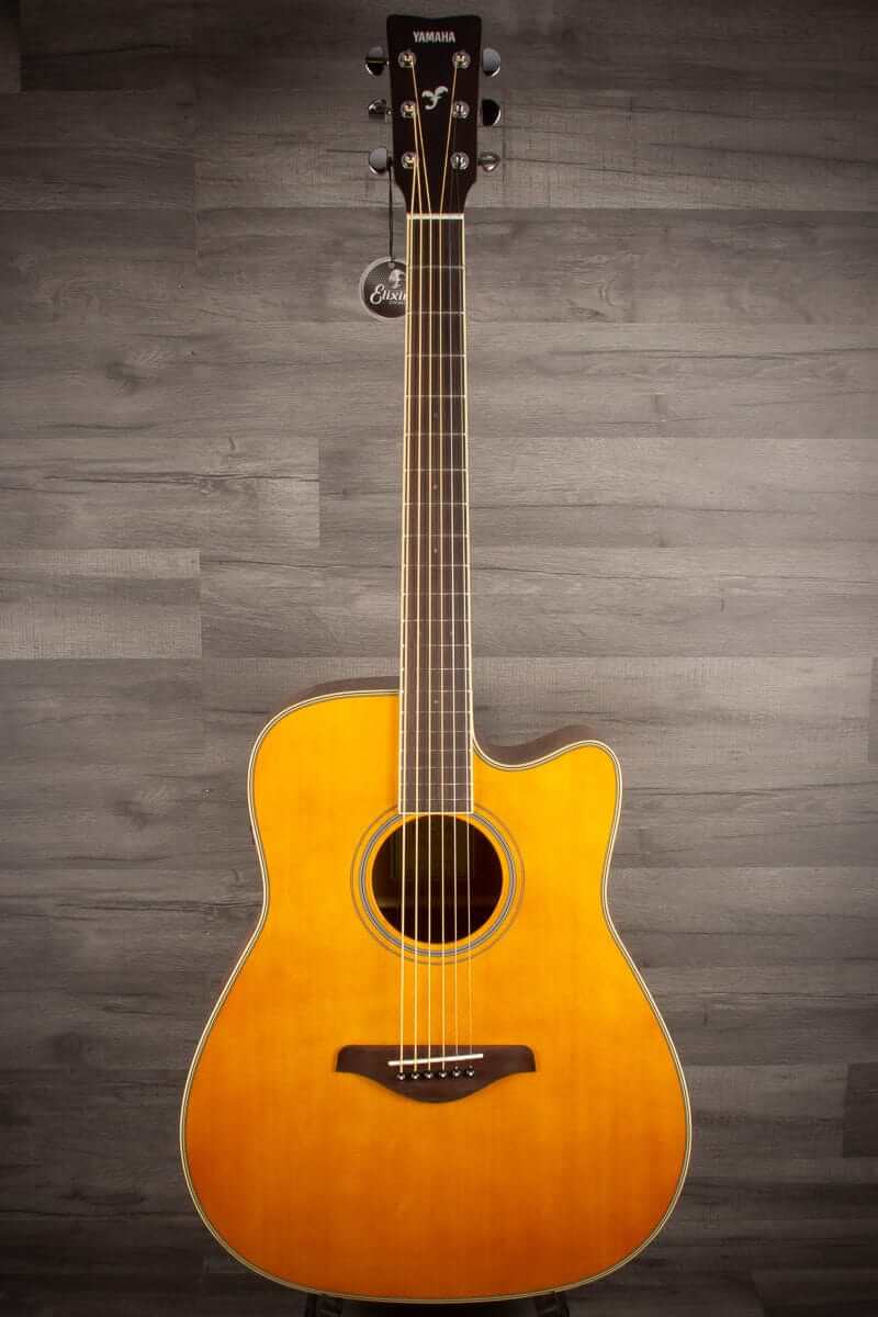 Yamaha FGC-TA TransAcoustic Electro Acoustic Cutaway, Vintage Tint