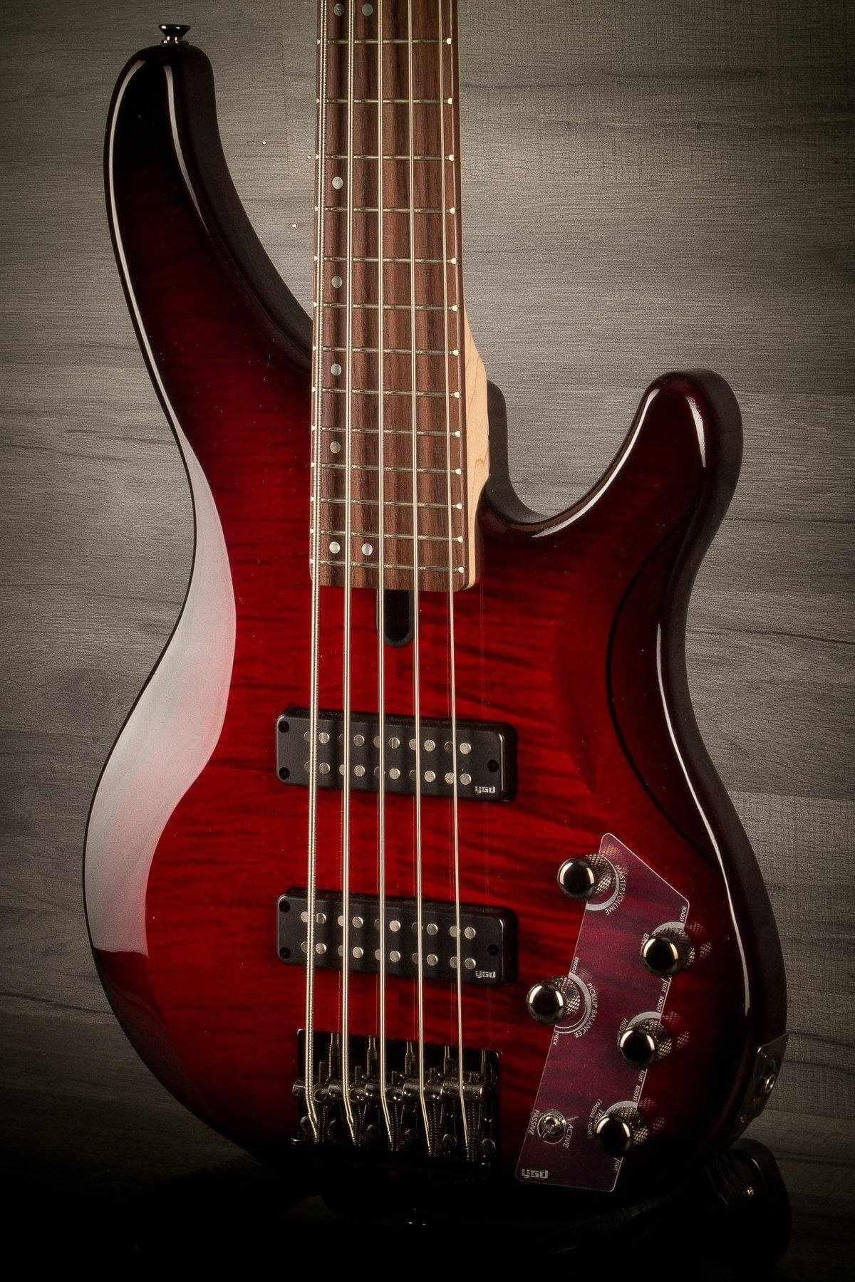 Yamaha TRBX605FM 5 String Bass - Dark Red Burst