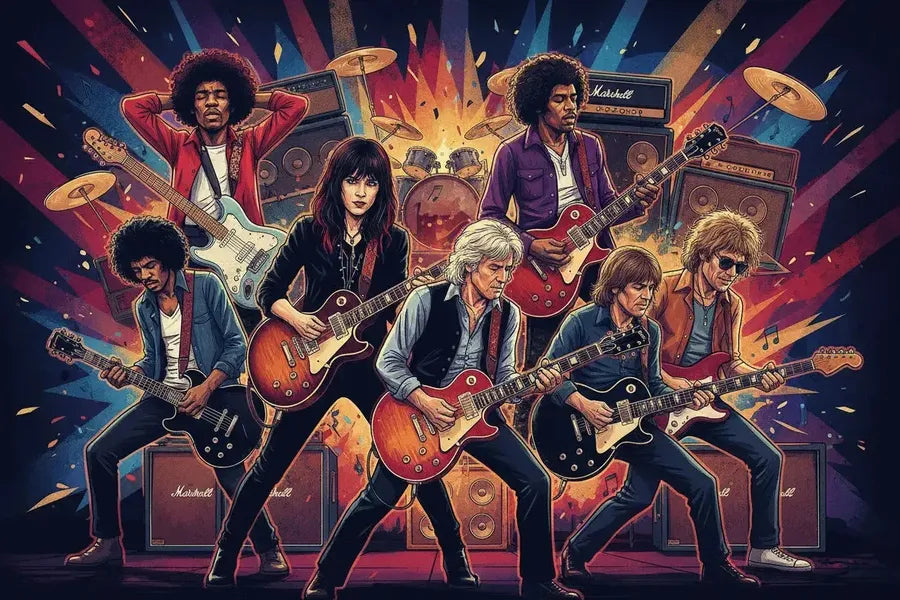 Top Famous Electric Guitarists Who Shaped Rock History - MusicStreet