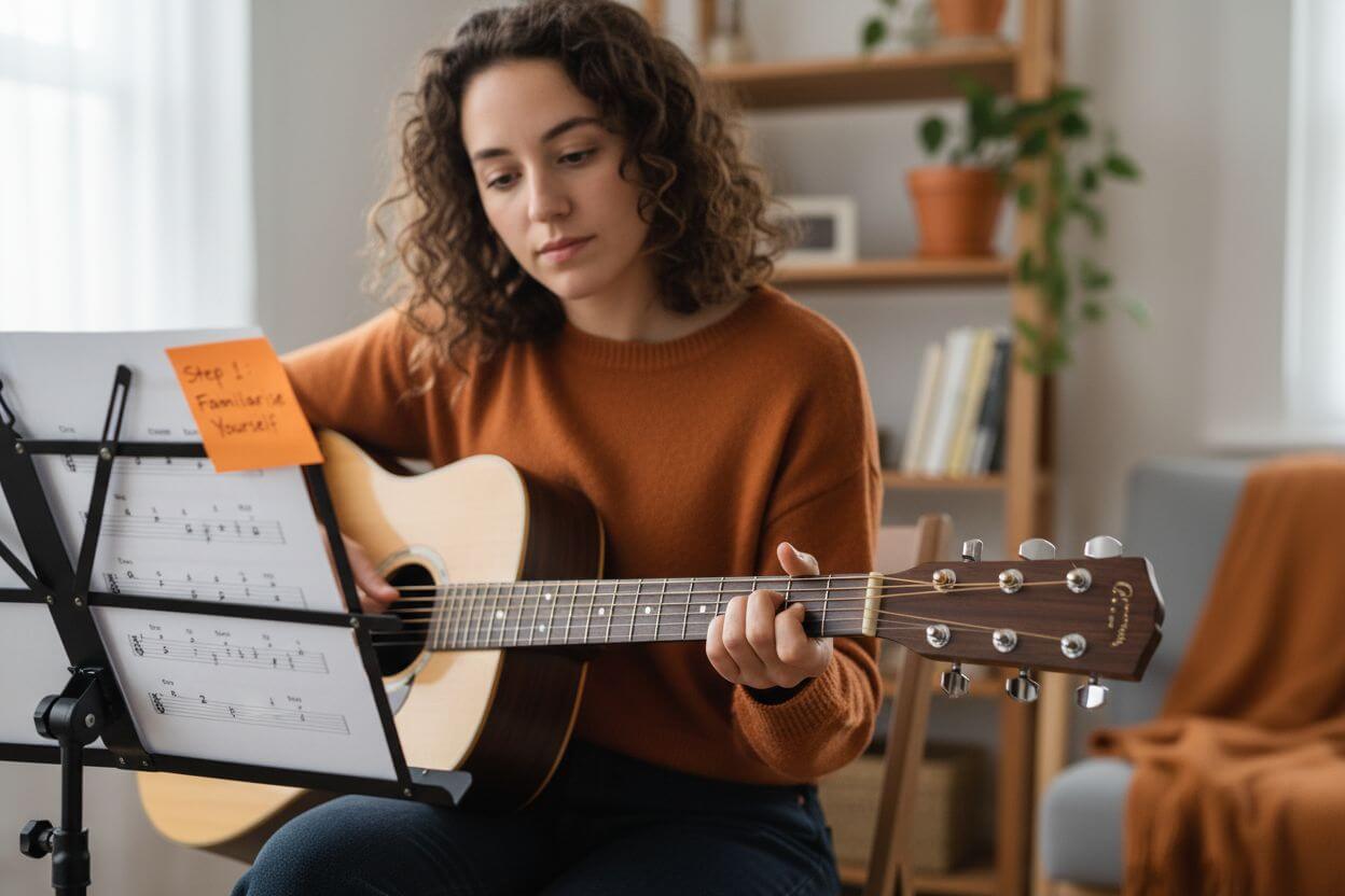 reading guitar tabs